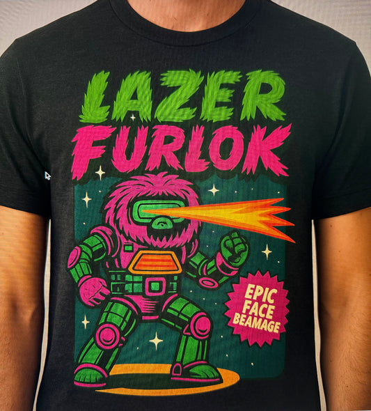 LAZER FURLOK - Epic Face Beamage Tee - Unisex Softstyle T-Shirt