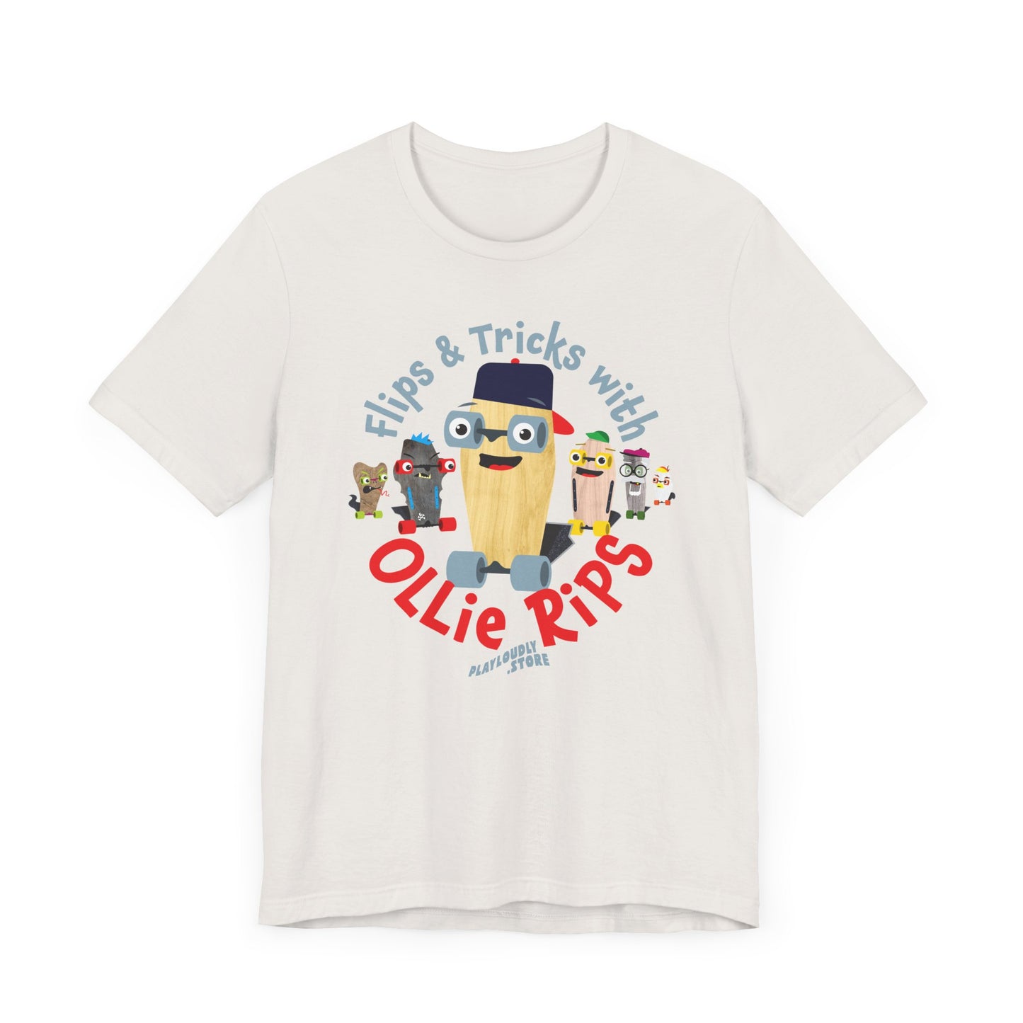 Flips & Tricks with Ollie Rips Unisex Jersey Short Sleeve Tee