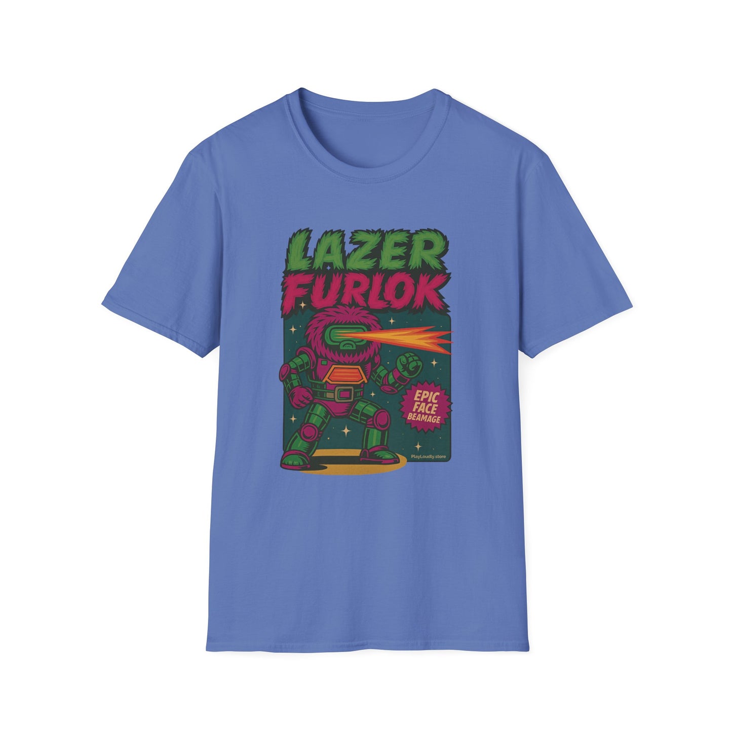 LAZER FURLOK - Epic Face Beamage Tee - Unisex Softstyle T-Shirt