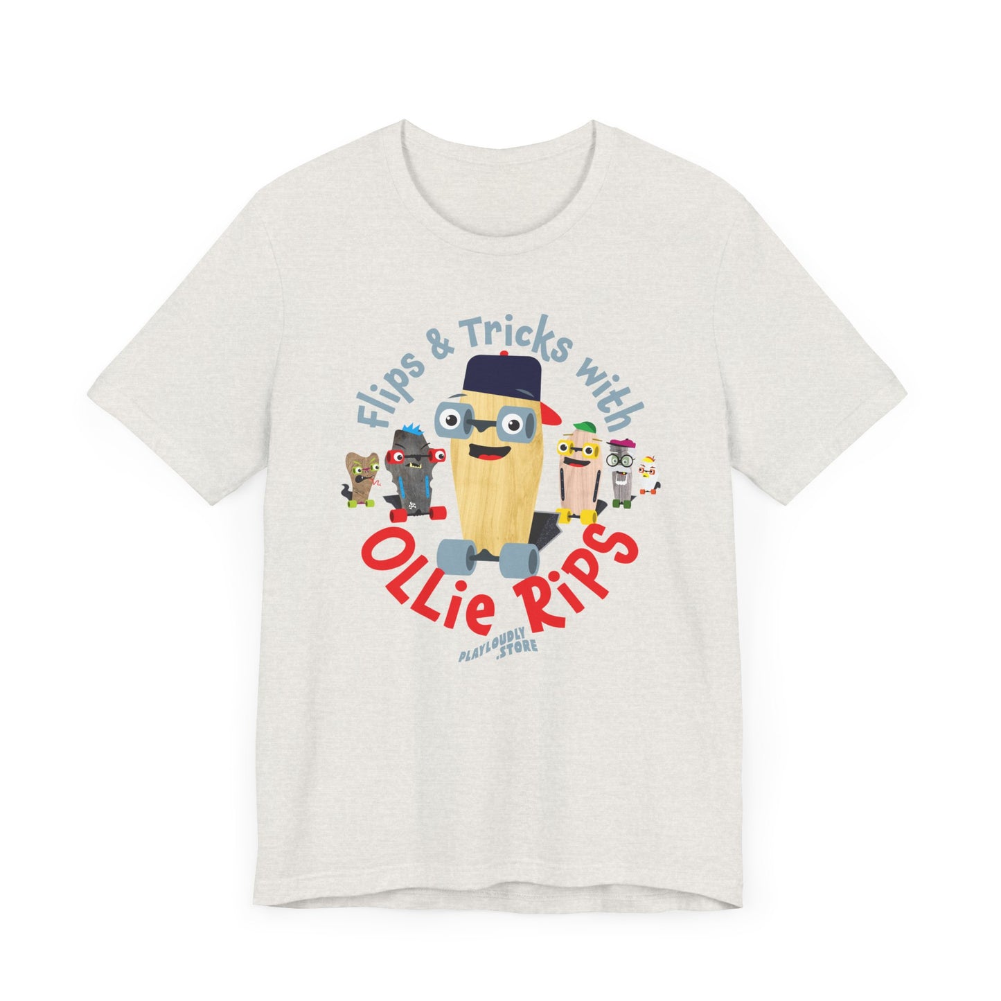 Flips & Tricks with Ollie Rips Unisex Jersey Short Sleeve Tee