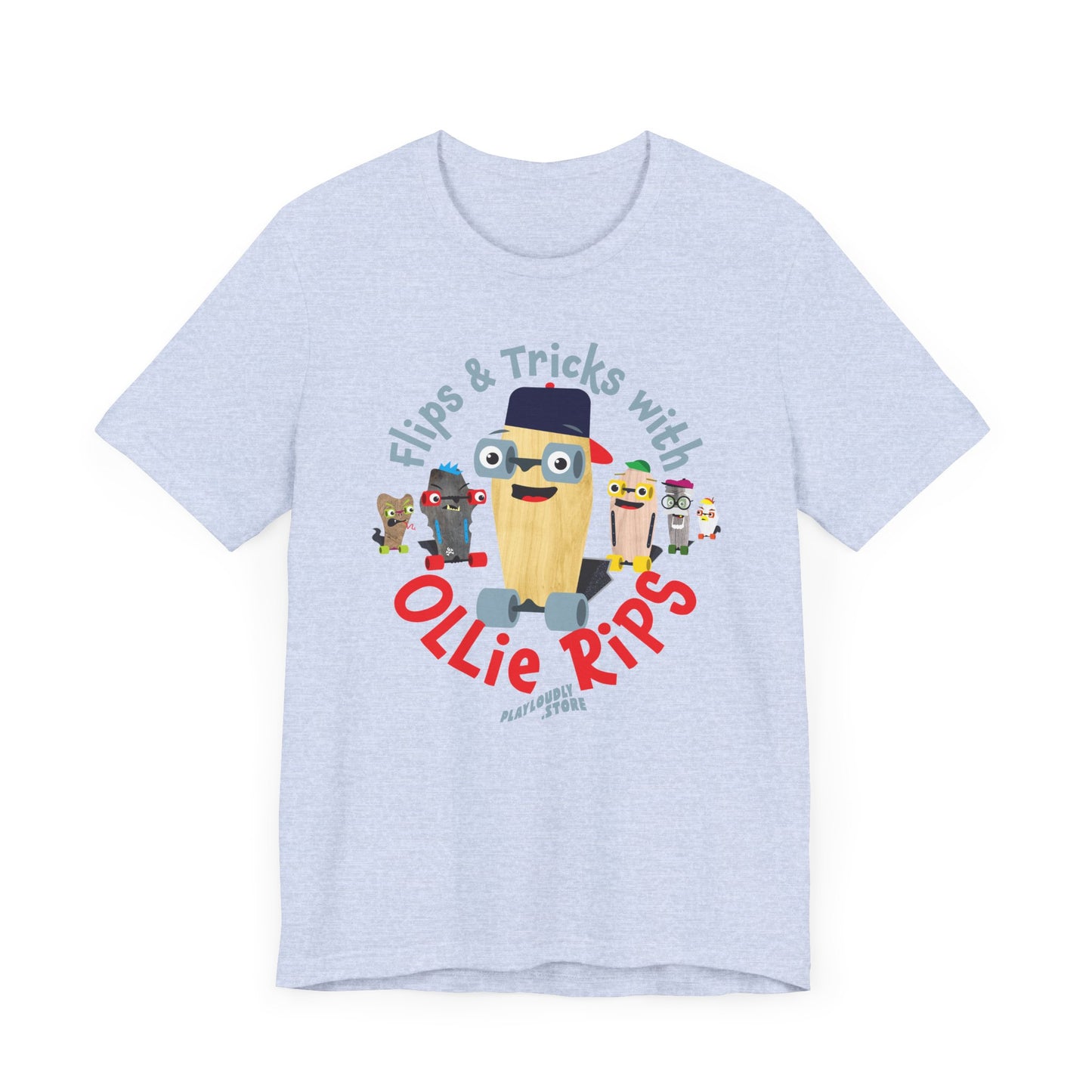 Flips & Tricks with Ollie Rips Unisex Jersey Short Sleeve Tee