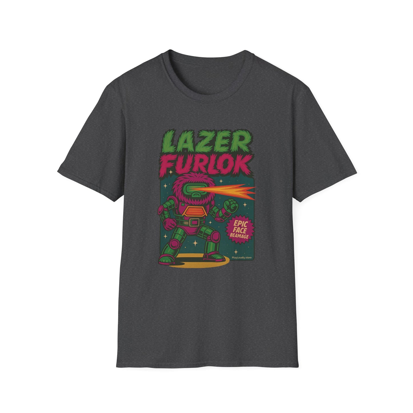 LAZER FURLOK - Epic Face Beamage Tee - Unisex Softstyle T-Shirt