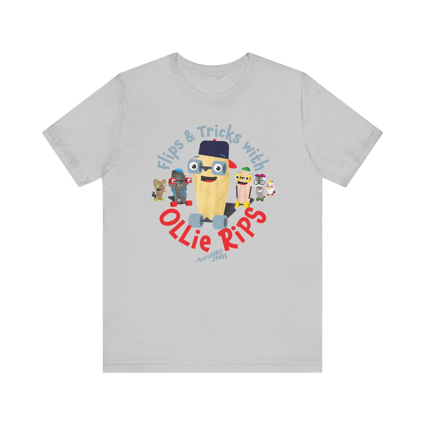 Flips & Tricks with Ollie Rips Unisex Jersey Short Sleeve Tee