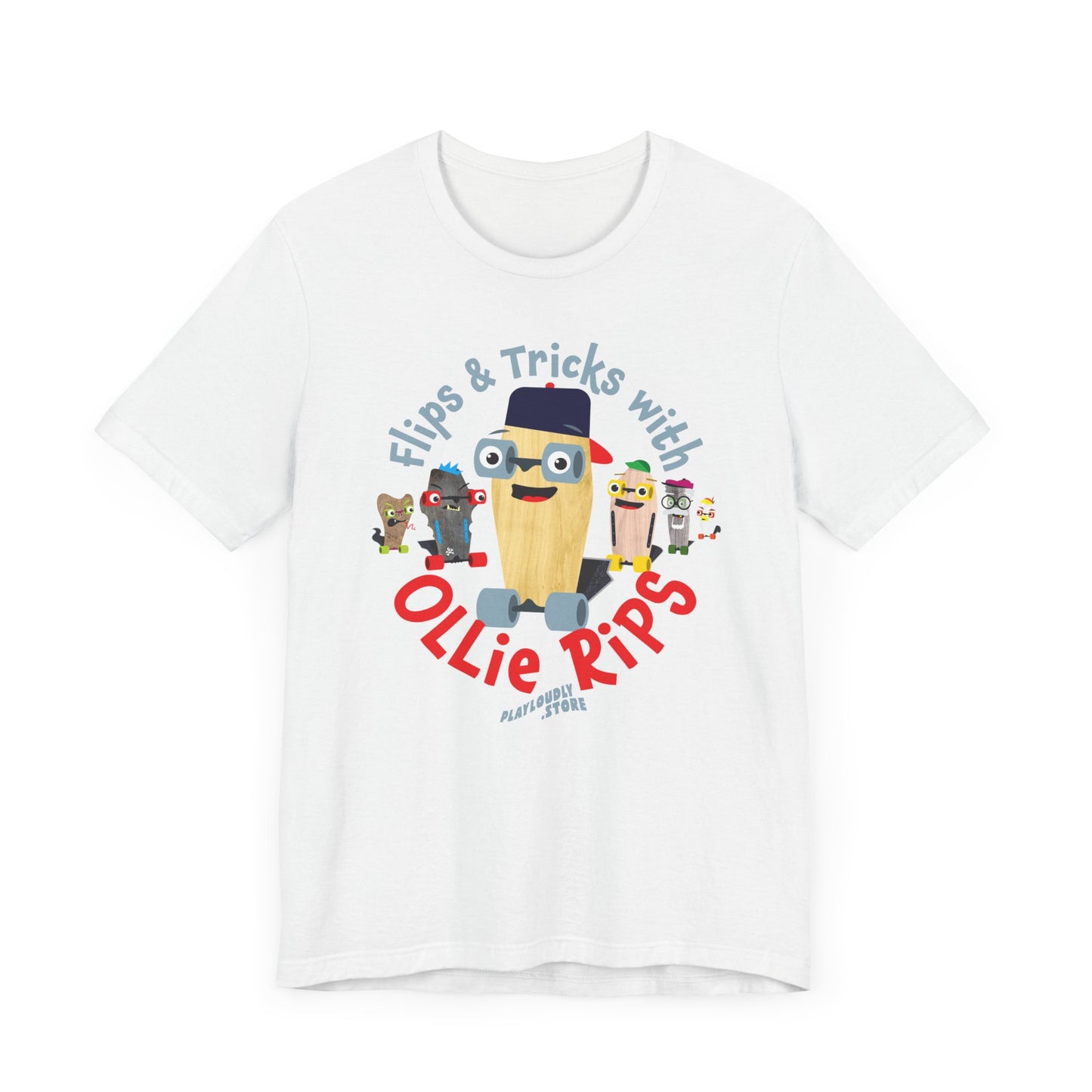 Flips & Tricks with Ollie Rips Unisex Jersey Short Sleeve Tee