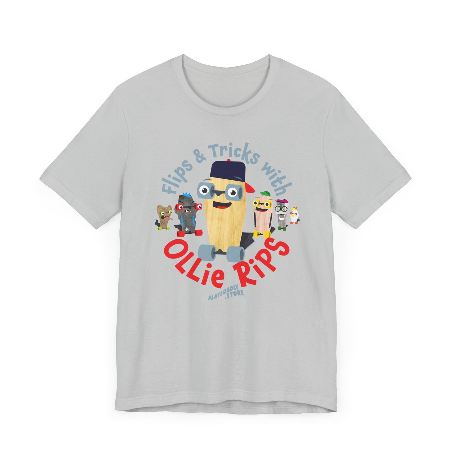 Flips & Tricks with Ollie Rips Unisex Jersey Short Sleeve Tee