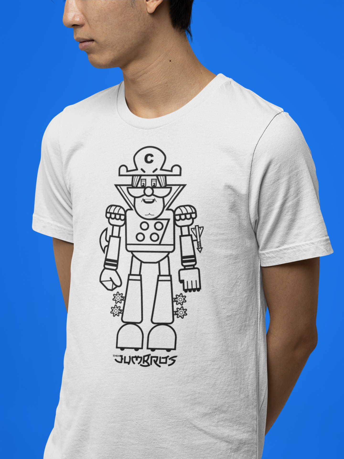 T-Shirt - Funny Robot Captain Short Sleeve Tee